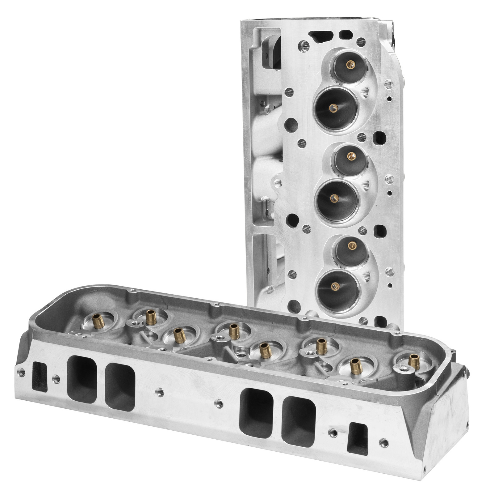 Proflow Cylinder Heads Aluminium Assembled 121cc Chamber Straight Plug