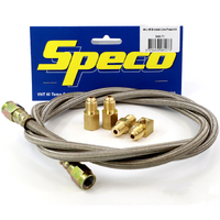 Speco -4AN 5ft Stainless Braided Oil / Fuel Line Pressure Gauge Line Kit 546-71