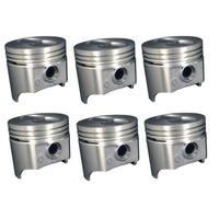 Silv-O-Lite set of 6 cast flat-top pistons for Holden 132 138 grey motor 1.00mm o/s