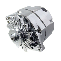 Holden HQ HJ HX HZ WB 6 Cylinder Aeroflow Chrome Alternator 100 Amp Internal Reg AF4870-1100