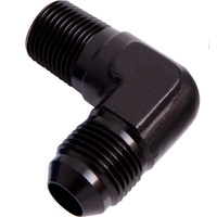 AF822-06-06BLK - MALE 90 DEG 3/8" NPT TO -6AN