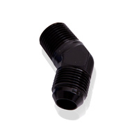 AF823-04-04BLK - MALE 45 DEG 1/4" NPT TO -4AN