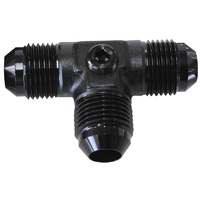 AF824-08PBLK - MALE FLARE TEE -8AN WITH 1/8"