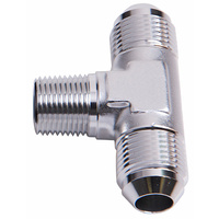 AF825-03S - TEE -3AN WITH 1/8" NPT ON SIDE