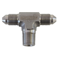 AF825-03SS - TEE -3AN WITH 1/8" NPT ON SIDE