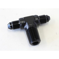 AF825-04-04BLK - TEE -4AN WITH 1/4" NPT ON SIDE