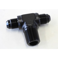 AF825-06-06BLK - TEE -6AN WITH 3/8" NPT ON SIDE