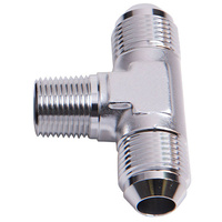 Aeroflow Tee -20AN With 1-1/4"Npt On Side Silver An Tee With NPT On AF825-20S