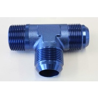 Aeroflow Tee -16AN With 1" NPT On Run Blue An Tee With NPT On Run AF826-16-16