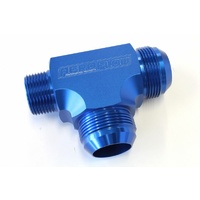 Aeroflow Tee -20AN With 1" NPT On Run Blue An Tee With NPT On Run AF826-16-20