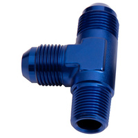 Aeroflow Tee -20AN With 1-1/4" NPT On Blue An Tee With NPT On Run AF826-20