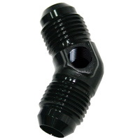 AF827-06PBLK - Male -6 45 Deg Union With 1/8"