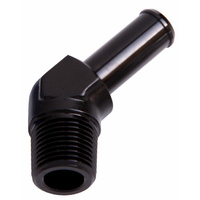 AF845-06-06BLK - 45 DEG 3/8"NPT TO 3/8" BARB