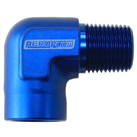 Aeroflow 90 Deg Female To Male 1-1/4" NPT Blue AF914-20