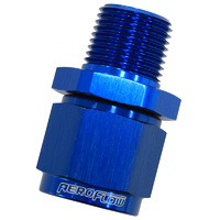 Aeroflow 3/4" NPT To -16AN Female Nut Blue Straight Swivel Nut AF916-16-12