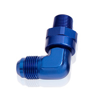 Aeroflow 3/4" NPT 90 To -16AN Swivel Blue Full Swivel AF922-16-12