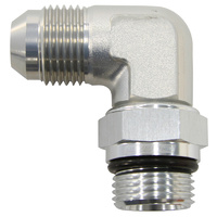 Aeroflow Male -16 Orb 90 To -16AN Male Silver Full Swivel AF949-16S