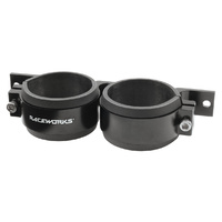 Raceworks Twin Fuel Pump Bracket 60mm Black ALY-003BK