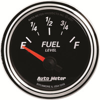 Auto Meter Gauge Designer Black II Fuel Level 2 1/16 in. 240-33 Ohms Electrical Each AMT-1206