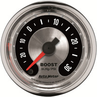 Auto Meter Gauge American Muscle Vacuum/Boost 2 1/16 in. 30 in. Hg/30psi Digital Stepper Motor Each AMT-1259