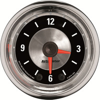 Auto Meter Gauge Analog American Muscle Clock 2 1/16 in. 12hr Analog Each AMT-1284