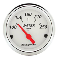 Auto Meter Gauge Arctic White Water Temperature 2 1/16 in. 250 Degrees F Electrical Analog Each AMT-1337