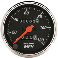 Auto Meter Gauge Designer Black Speedometer 3 1/8 in. 120mph Mechanical Analog Each AMT-1476