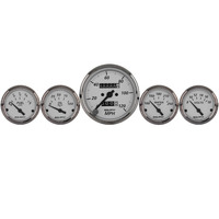 Auto Meter Gauge Kit Speedometer American Platinum 3 1/8 in. & 2 1/16 in. Mechanical Set of 5 AMT-1901