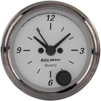 Auto Meter Gauge Analog American Platinum Clock 2 1/16 in. 12hr Each AMT-1986