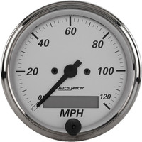 Auto Meter Gauge American Platinum Speedometer 3 1/8 in. 120mph Electric Programmable Each AMT-1988