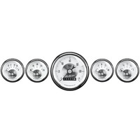 Auto Meter Gauge Kit Prestige Speedometer 3 3/8 in. & 2 1/16 in. Electrical w/ Wheel Odometer Pearl Set of 5 AMT-2007