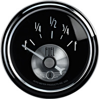 Auto Meter Gauge Prestige Fuel Level 2 1/16 in. 0-90 Ohms Electrical Black Diamond Analog Each AMT-2014