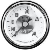 Auto Meter Gauge Prestige Water Temperature 2 1/16 in. 240 Degrees F Mechanical Pearl Analog Each AMT-2031