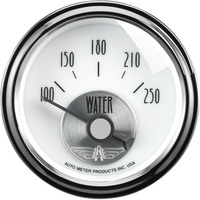 Auto Meter Gauge Prestige Water Temperature 2 1/16 in. 250 Degrees F Electrical Pearl Analog Each AMT-2039