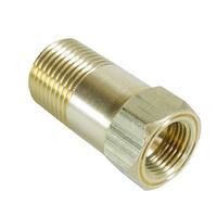 Auto Meter Temperature Adapter Extended Length Male 1/2 in. NPT to Female 5/8 in.-18 Brass Natural Each AMT-2270