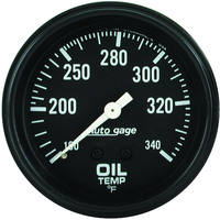 Auto Meter Gauge Autogage Oil TEMPERATURE 2 5/8 in. 100-340 Degrees F Mechanical Black Each AMT-2314