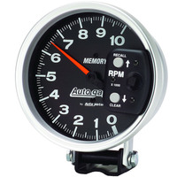 Auto Meter Gauge Autogage Tachometer 5 in. 0-10K RPM Pedestal w/ Peak Memory Black Each AMT-233902