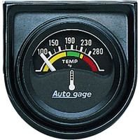 Auto Meter Gauge Console Autogage Water Temperature 1.5 in. 280 Degrees F Electrical Black Dial Black Bezel Each AMT-2355