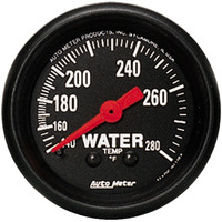 Auto Meter Gauge Z-Series Water Temperature 2 1/16 in. 140-280 Degrees F Mechanical Analog Each AMT-2606