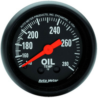 Auto Meter Gauge Z-Series Oil Temperature 2 1/16 in. 140-280 Degrees F Mechanical Analog Each AMT-2609