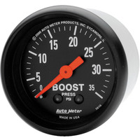 Auto Meter Gauge Z-Series Boost 2 1/16 in. 35psi Mechanical Analog Each AMT-2616