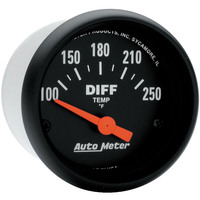 Auto Meter Gauge Z-Series Differential Temperature 2 1/16 in. 100-250 Degrees F Electrical Analog Each AMT-2636