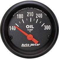 Auto Meter Gauge Z-Series Oil Temperature 2 1/16 in. 140-300 Degrees F Electrical Analog Each AMT-2639