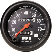 Auto Meter Gauge Z-Series Speedometer 3 3/8 in. 80mph Mechanical Analog Each AMT-2690