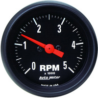 Auto Meter Gauge Z-Series Tachometer 2 1/16 in. 0-5K RPM In-Dash Analog Each AMT-2697