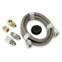 Auto Meter Gauge Tubing Braided Stainless Steel -4 AN Diameter 4 ft. Long Kit AMT-3229