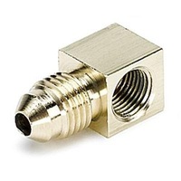 Auto Meter FITTING ADAPTER 90 Degrees 1/8 in. NPTF FEMALE to -4AN MALE BRASS AMT-3271