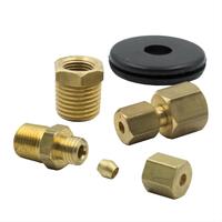 Auto Meter FITTING KIT 1/8 in. NPTF COMPRESSION to 1/8 in. LINE BRASS AMT-3290