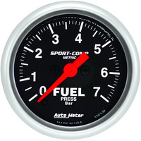 Auto Meter Gauge Sport-Comp Fuel Pressure 2 1/16 in. 7BAR Digital Stepper Motor Each AMT-3363M