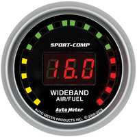 Auto Meter Gauge Sport-Comp AIR/FUEL RATIO-WIDEBAND STREET 2 1/16 in. 10:1-17:1 Digital  AMT-3379